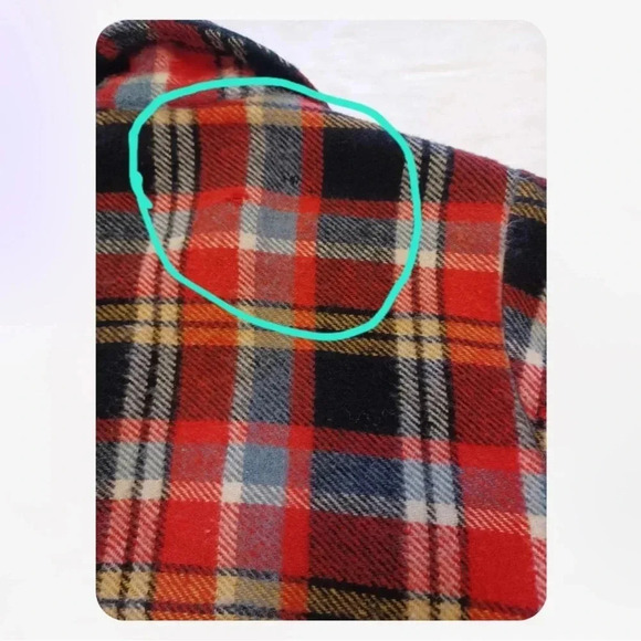 Regent Vintage Plaid Unisex Wool Blend Plaid Coat Shacket Size Medium/Large - Picture 11 of 12